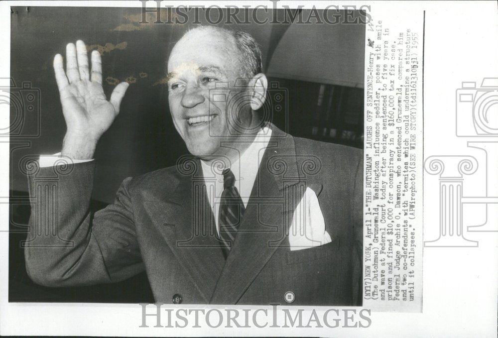 1955 Press Photo Henry Dutchman Grunewald Sentenced - RRV48111 - Historic Images