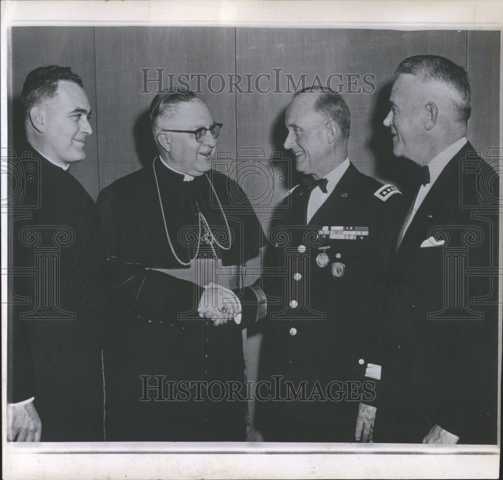 1956 Alfred Gruenther Laetare Dame greets - Historic Images