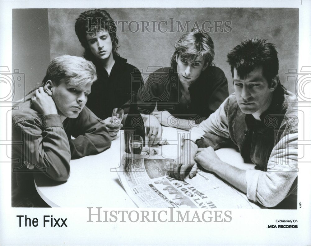 1983, Fix English rock band Red Skies London - RRV48383 - Historic Images