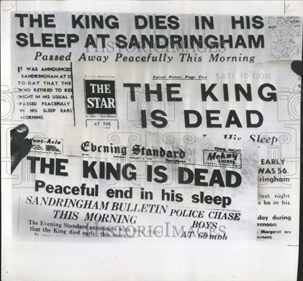 1952 Death King George VI Newspapers - Historic Images