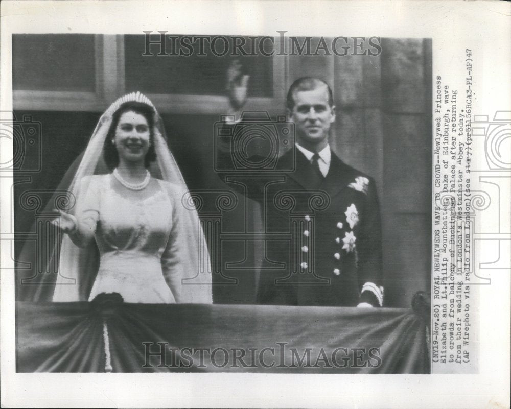 1947, Princess Elizabeth Wedding London - RRV48539 - Historic Images