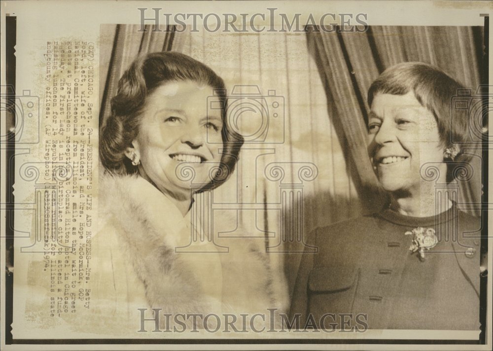 1974 Betty Ford Wife Pres Gerald Ford Mich - Historic Images