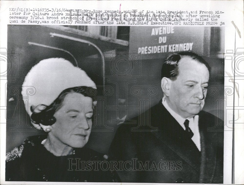 1964 Rose Kennedy Late President French - Historic Images