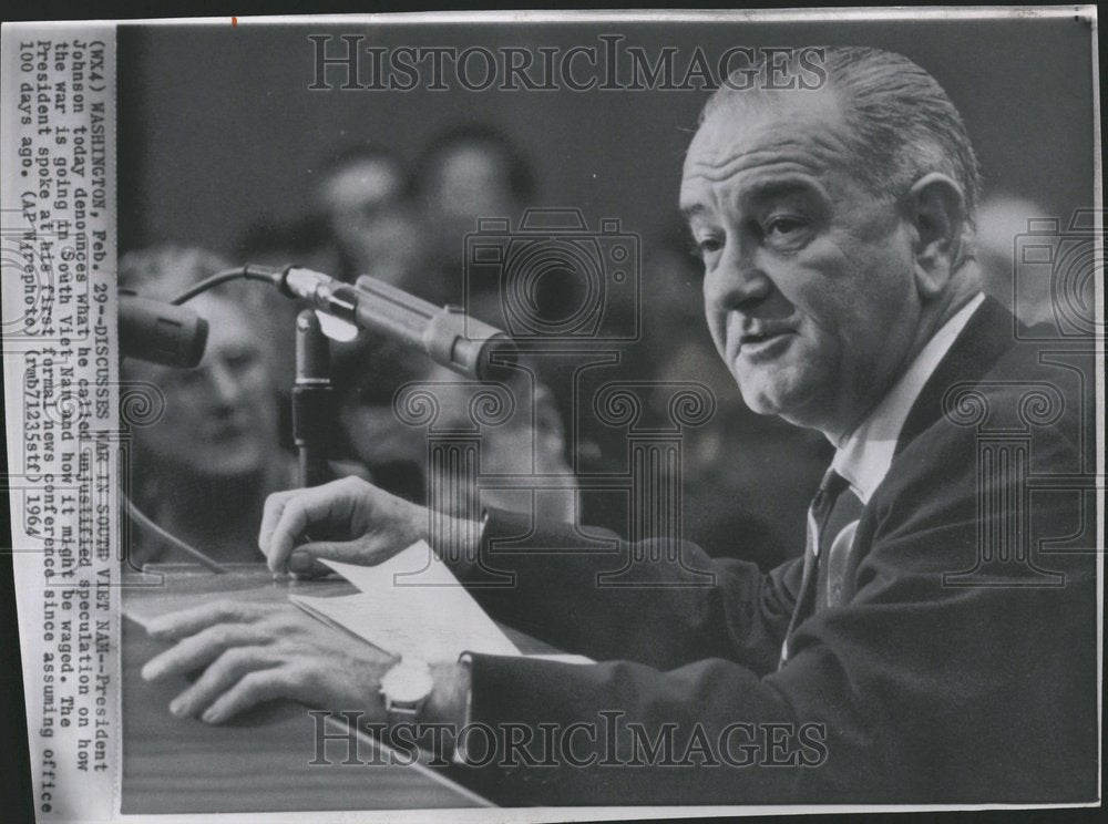 1964 Lyndon Johnson President United States - Historic Images