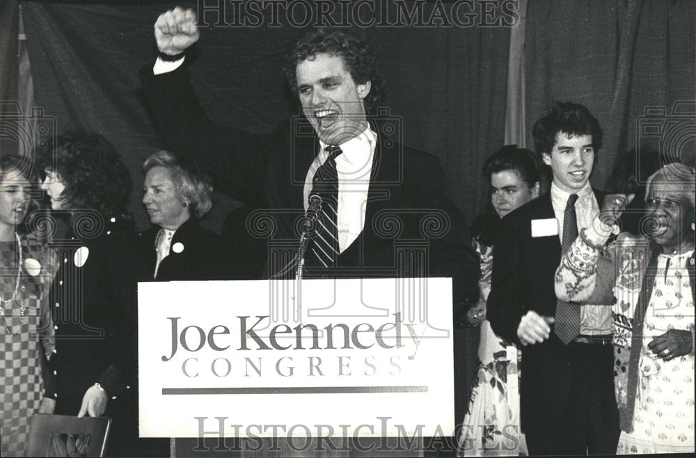 1986 Press Photo Joseph Kennedy II Massachusetts - Historic Images