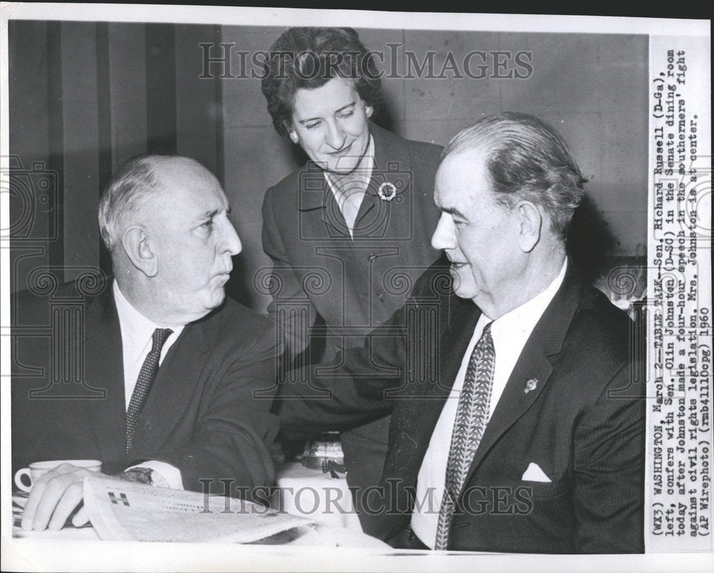 1960 Sen Olin Johnston Politician - Historic Images