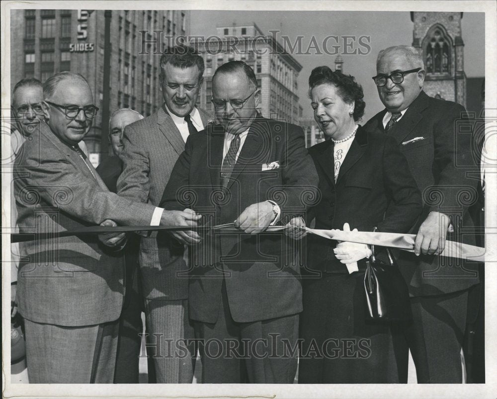 1957 Grand Circus Garage Ribbon Cutting-Historic Images