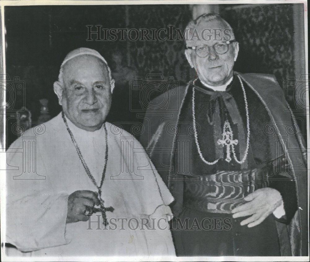 1961 Cardinal McIntyre With Pop John XXIII - Historic Images