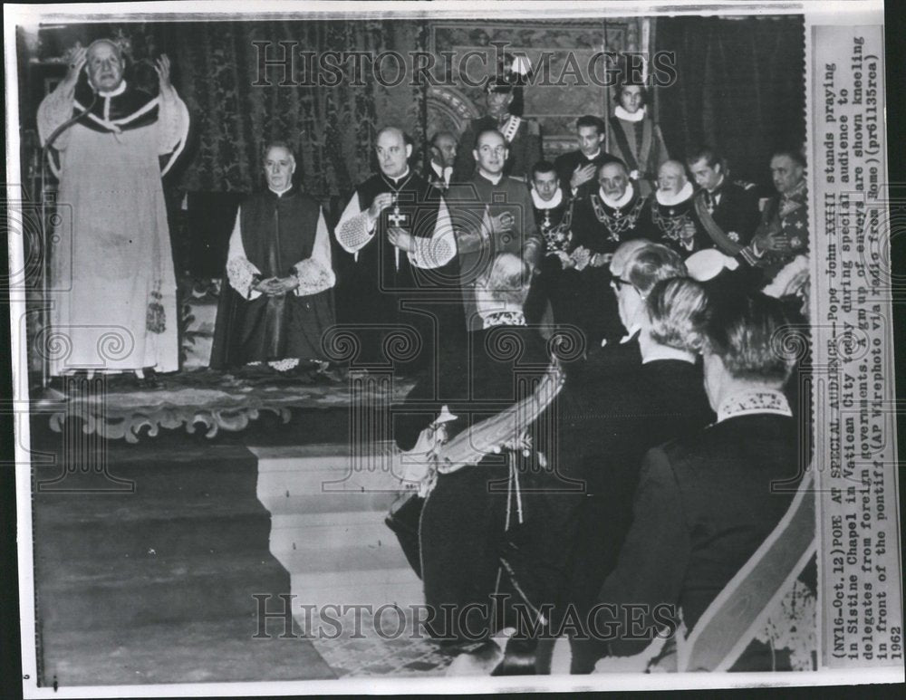 1962 Press Photo Pope John XXIII Audience Foreign Envoy - RRV50255 - Historic Images