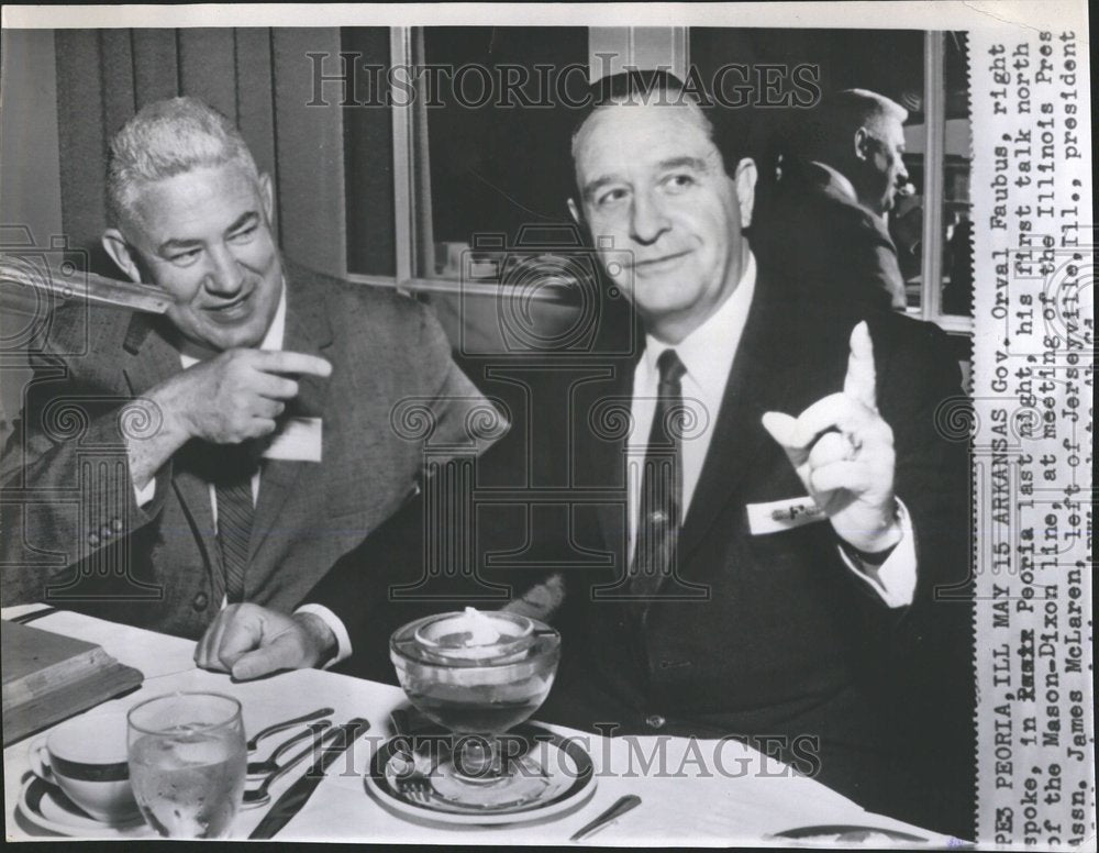 1959 Press Photo Arkansas Governor Orval Faubus - Historic Images