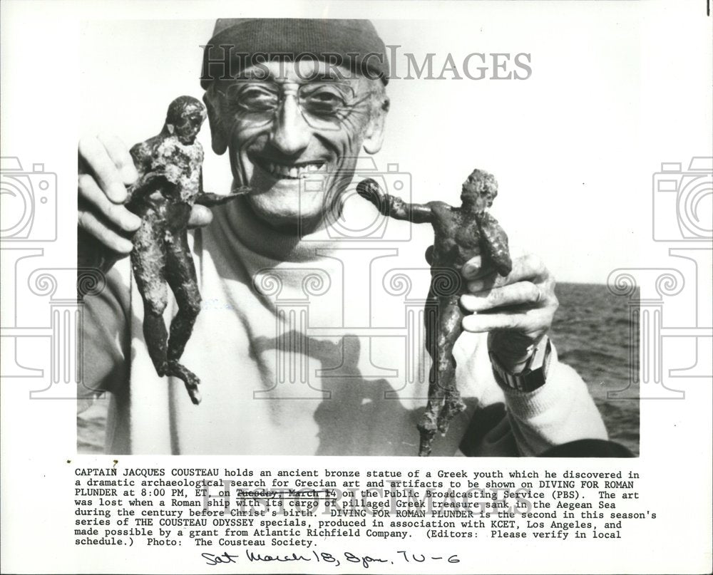 1978 Press Photo Captain Jacques Cousteau - Historic Images