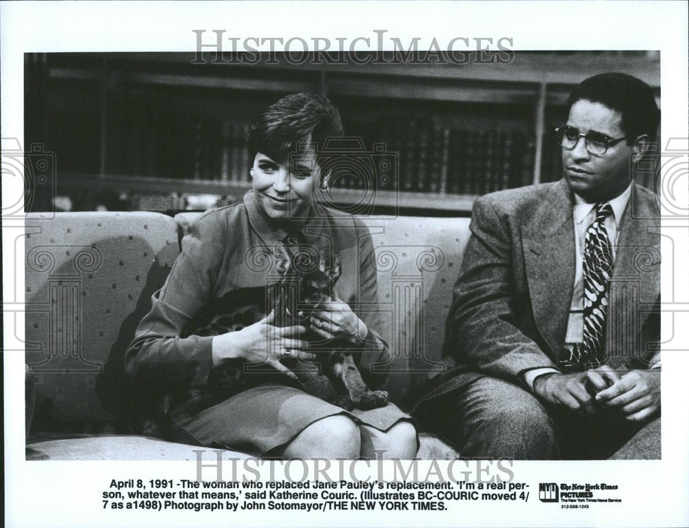 1991 Katherine Katie Couric Bryant Gumbel - Historic Images