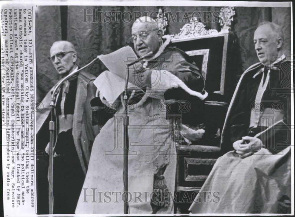 1962 Press Photo Pope John XXIII Vatican City Address - RRV50459 - Historic Images