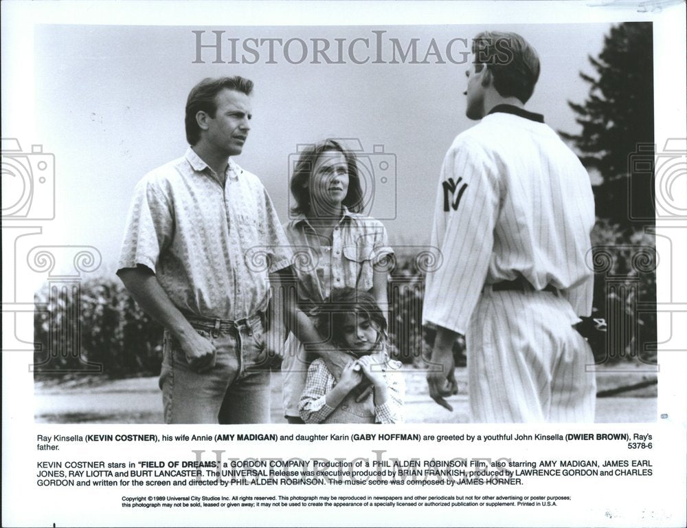 1989 Press Photo Kevin Costner Field Dreams movie - RRV50539- Historic Images