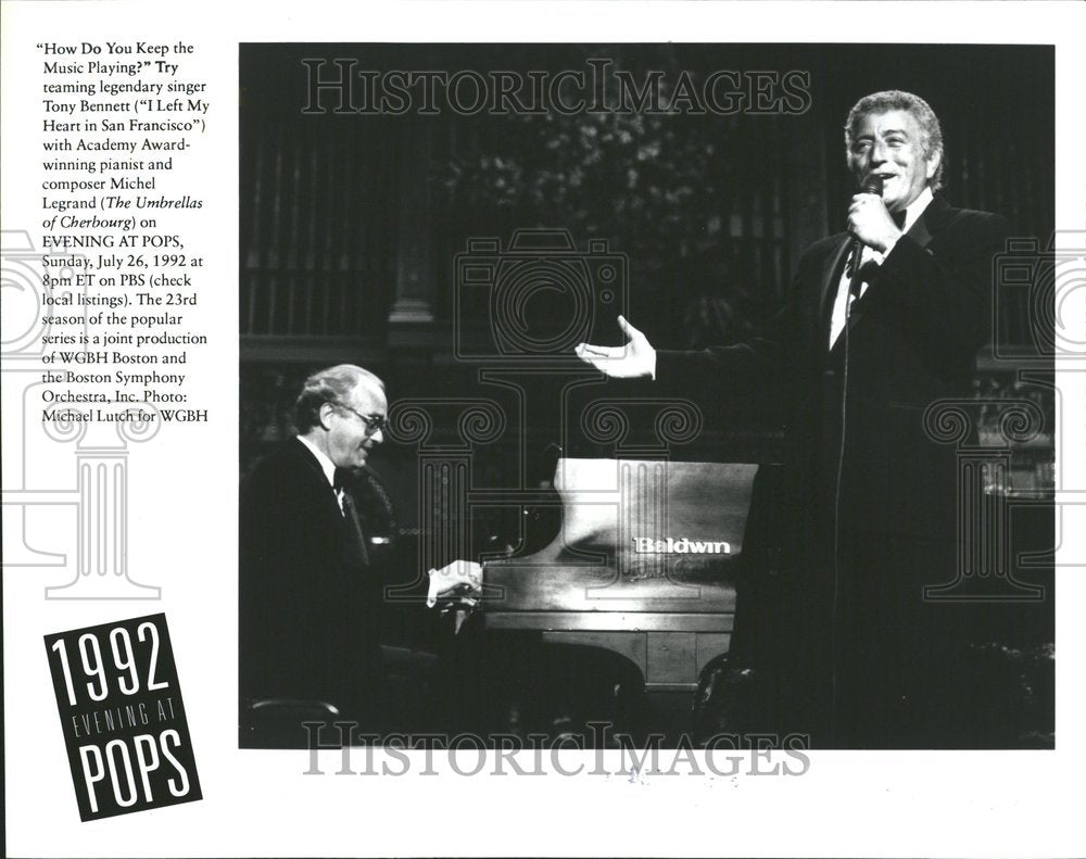 1993 Tony Bennett Jazz Singer Evening Pops - Historic Images