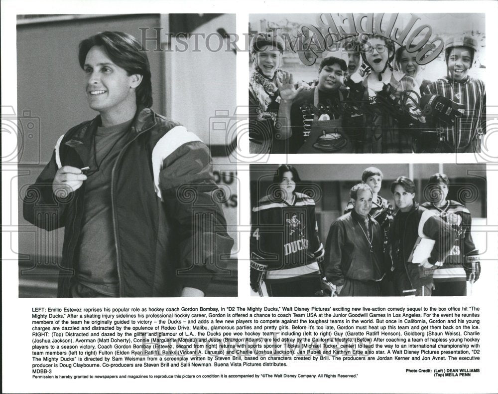 1994 Actor Emilio Estevez Mighty Ducks - Historic Images