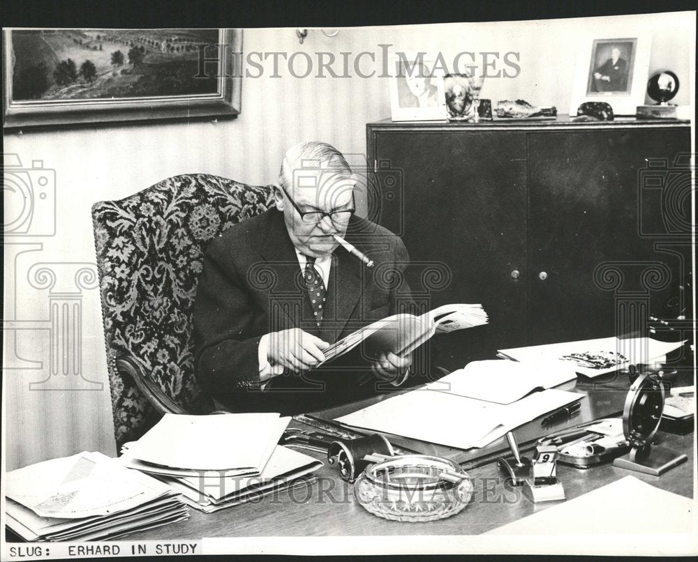 1963 Press Photo Ludwig Wilhelm Erhard German Politicia - RRV50845 - Historic Images