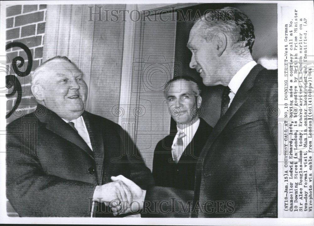 1964 Press Photo West German Chancellor Ludwig Erhard - RRV50871 - Historic Images