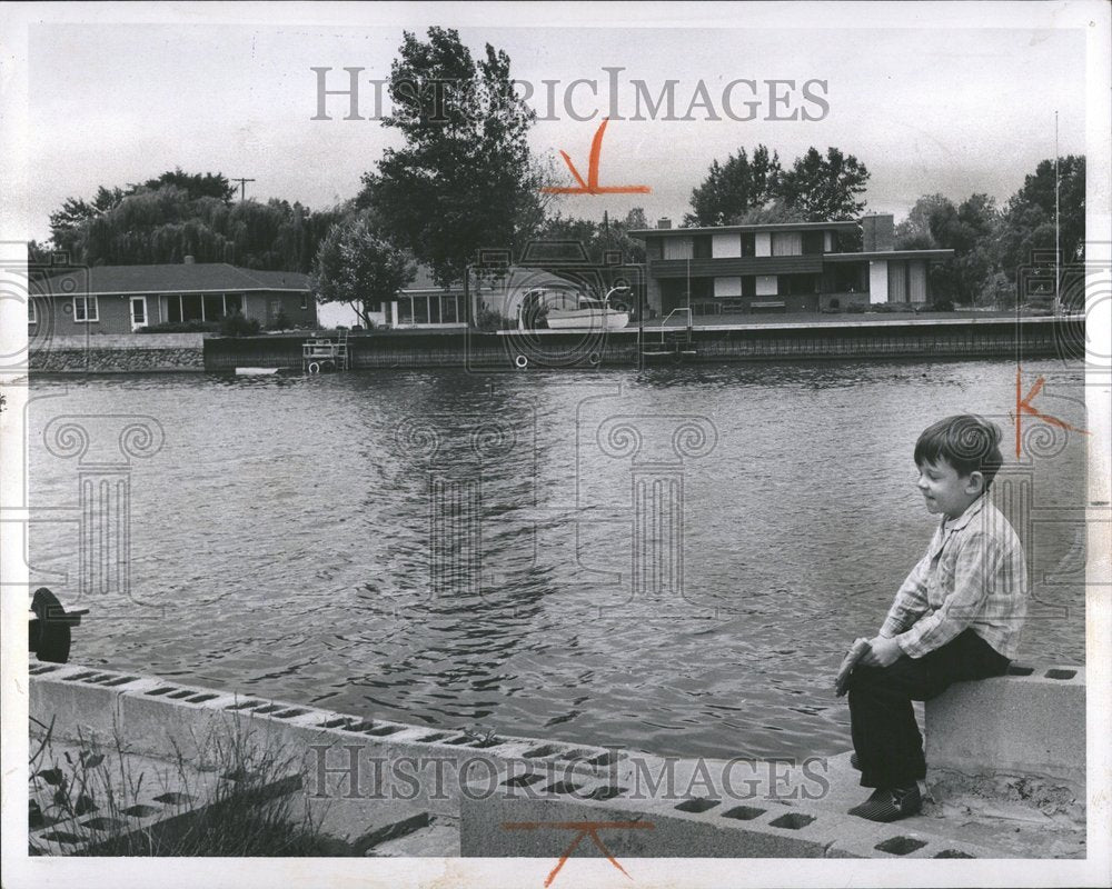 1959 Press Photo Kawkawlin River Donuhue Beach Saginaw - Historic Images