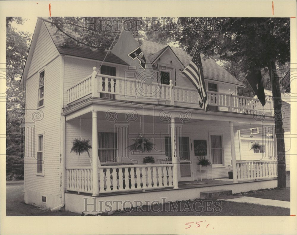 1994 Bayview Michigan House Flags - Historic Images