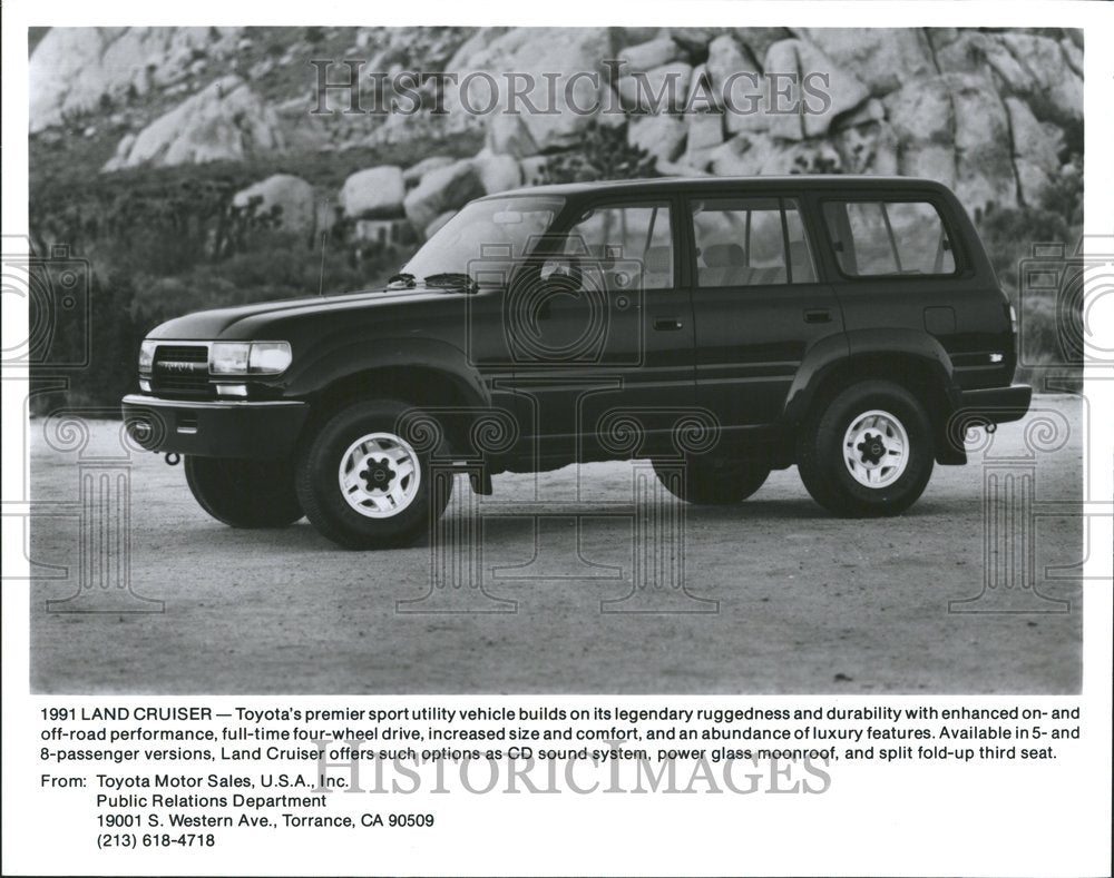 1992 Press Photo 1991 Toyota Land Cruise/Sport Utility - Historic Images