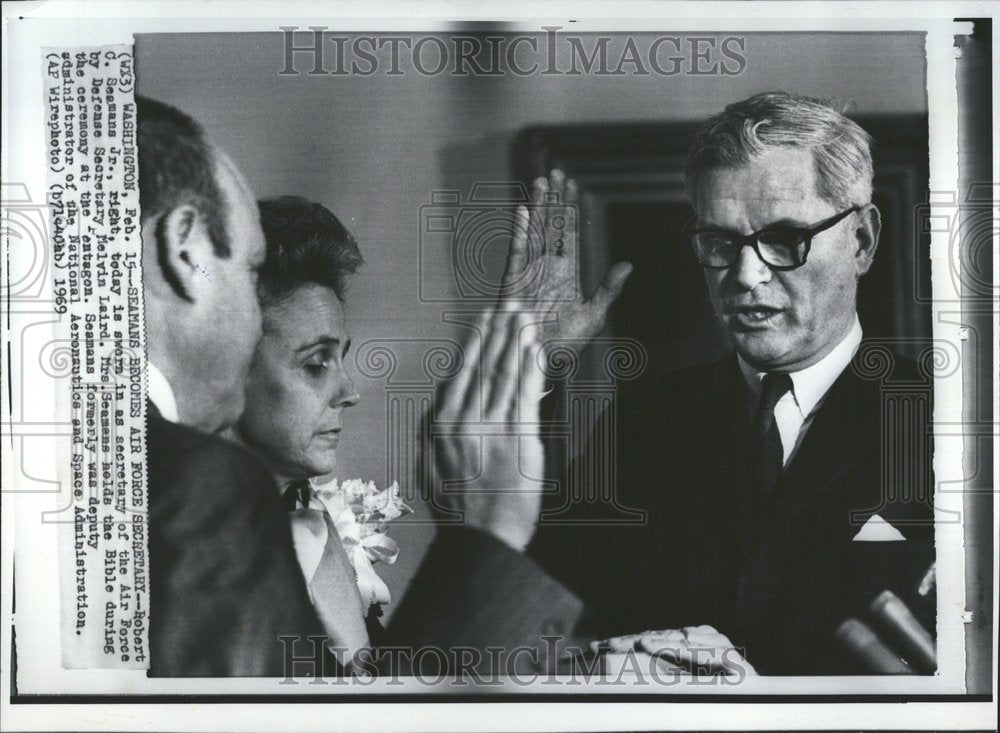 1969 Press Photo Robert C. Seamans Air Force Secretary - RRV51993 - Historic Images