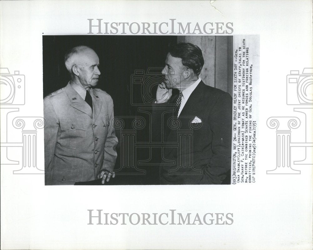 1951, BradleyGen Omar Bradley Harry P Cain - RRV52171 - Historic Images