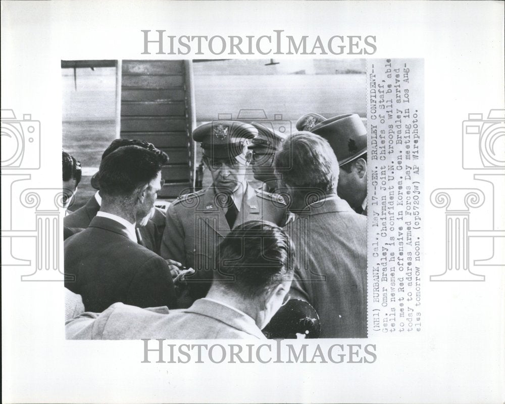 1951 Press Photo Bradley General Omar Bradley Chairman - Historic Images