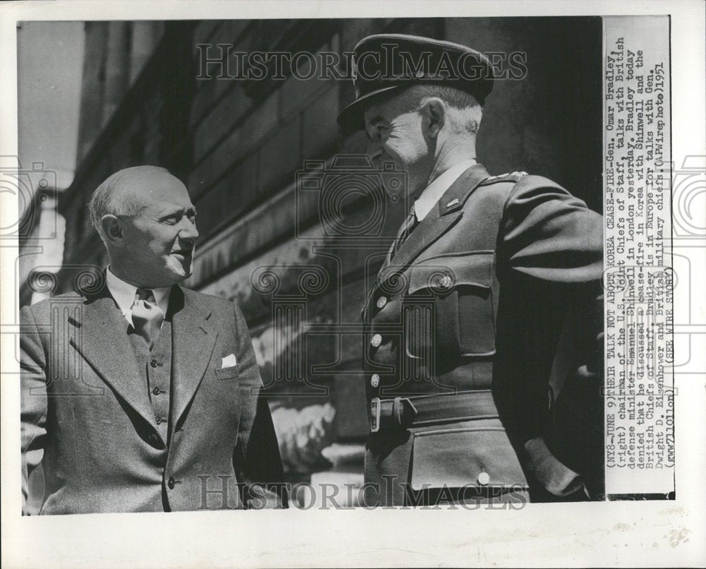 1951 Press Photo Omar chairman talk British defense - RRV52181 - Historic Images