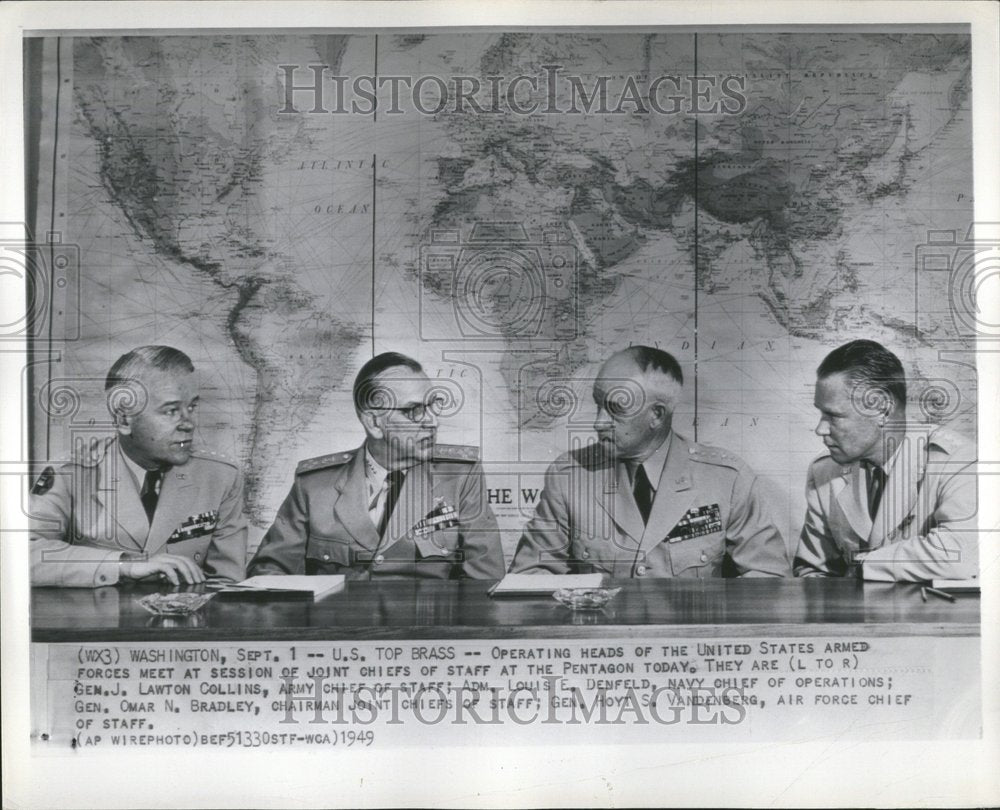 1949 Photo Operation Heads Of US Armed Forces Meet - Historic Images