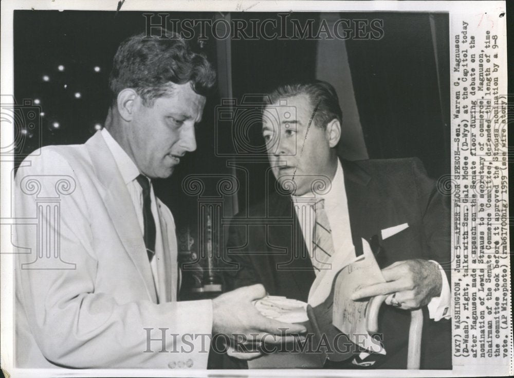 1959 Warren Magnuson Capital Senate floor - Historic Images