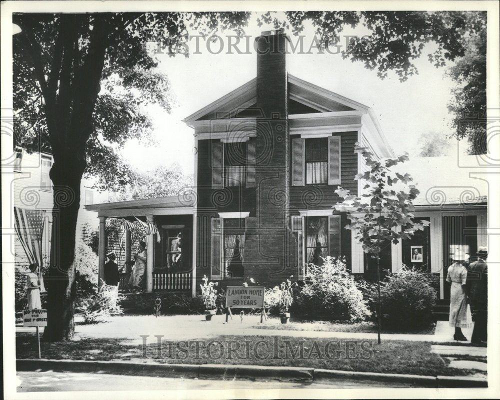 Press Photo Alfred Landon Kansas governor Landon Home - RRV52433 - Historic Images