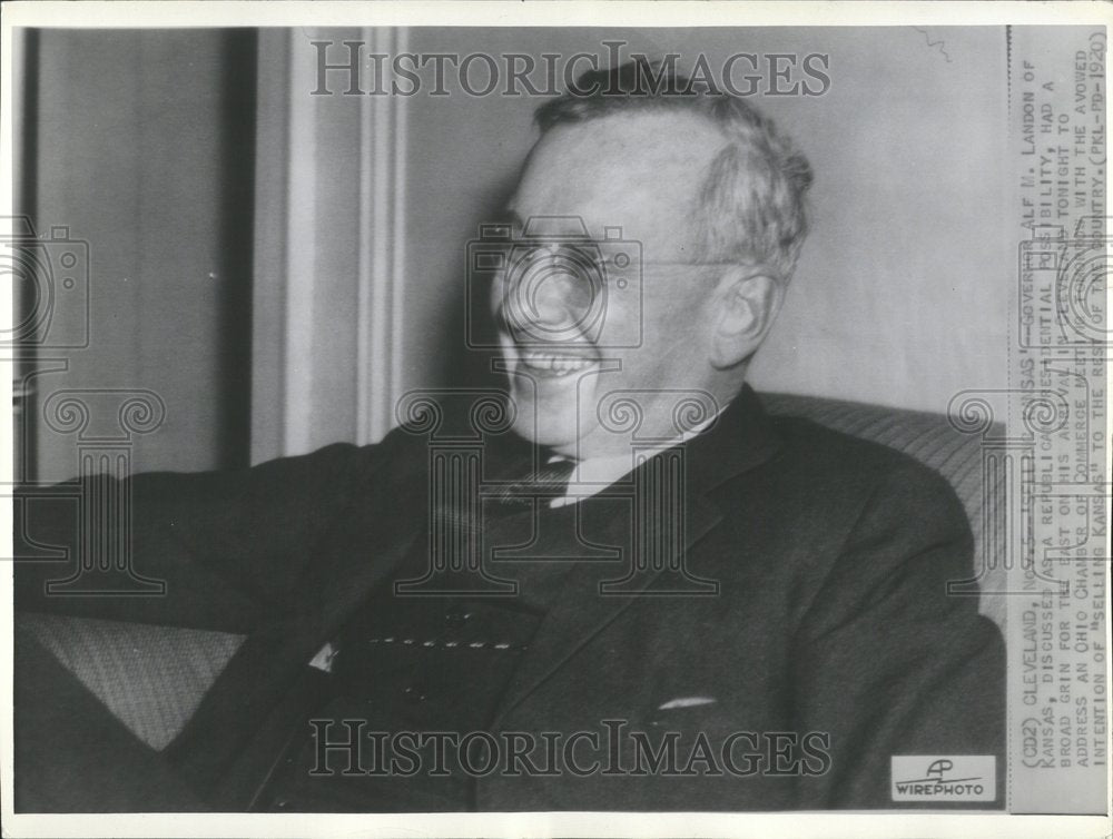 1920 Press Photo Governor Alf Landon Kansasa Republican - RRV52437 - Historic Images