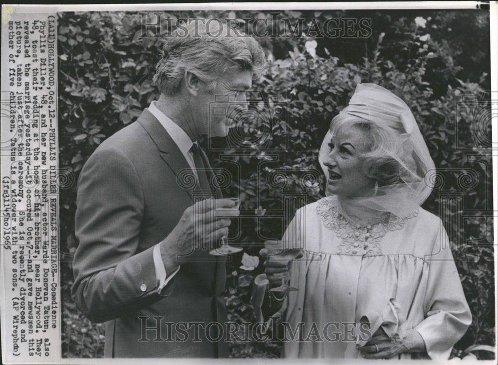 1965 Press Photo Phillis Diller and Warde Donovan Tatum - RRV52675 - Historic Images