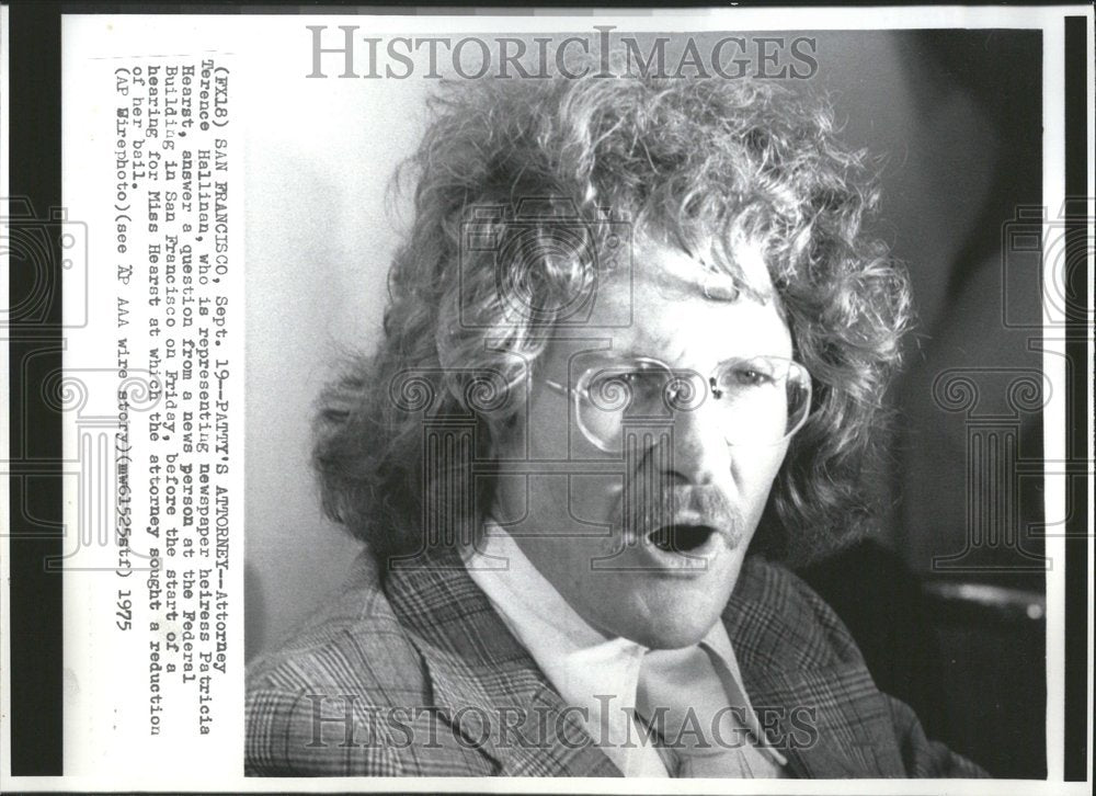 1975 Attorney Terence Hallinan Patty Hearst - Historic Images