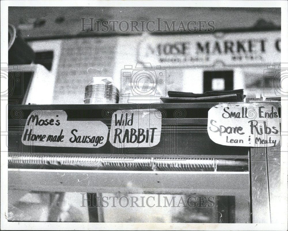 1979 Poaching Detroit Sign Meat Mose Market-Historic Images