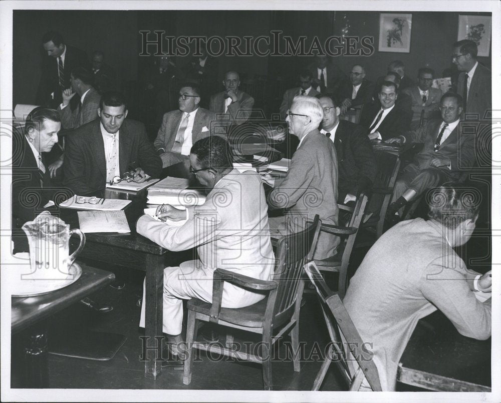 1956 Defense Attorneys Table Francis Young - Historic Images