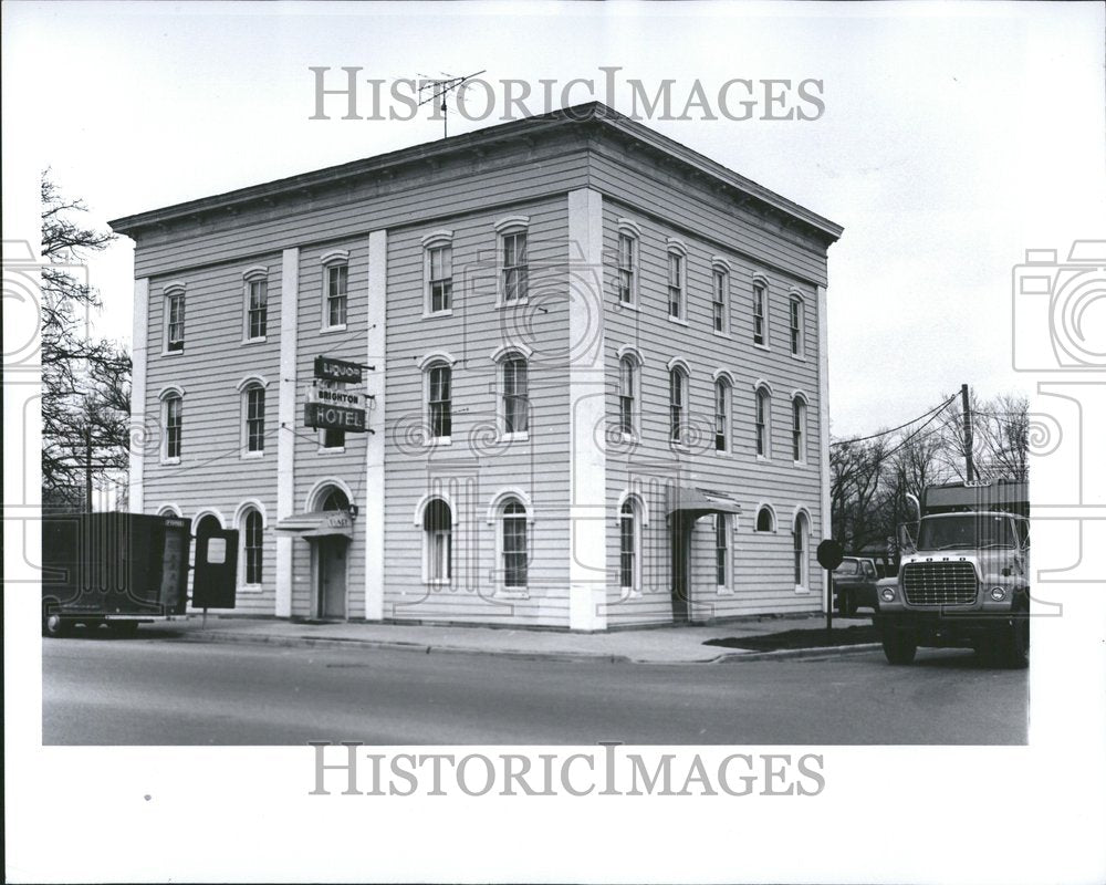 1979 Press Photo Brighton Hotel exterior view Michigan - Historic Images