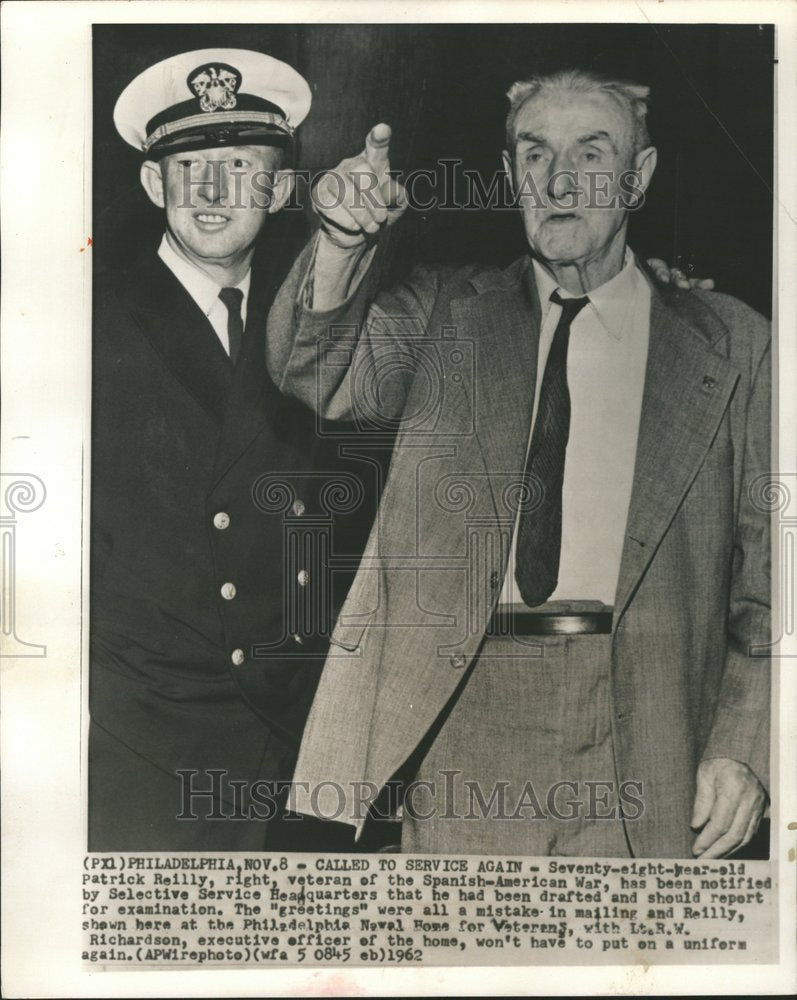 1962 Press Photo Patrick Reilly Spanish American War - RRV54357 - Historic Images