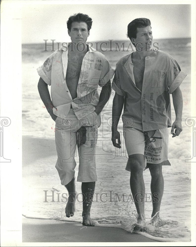 1987, Runway Bay Jamaica Mens Beach Wear - RRV54877 - Historic Images