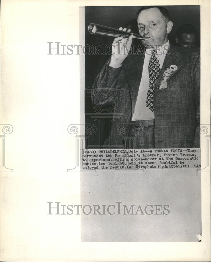 1948 Press Photo Vivian Truman President Brother Phila - RRV54987 - Historic Images