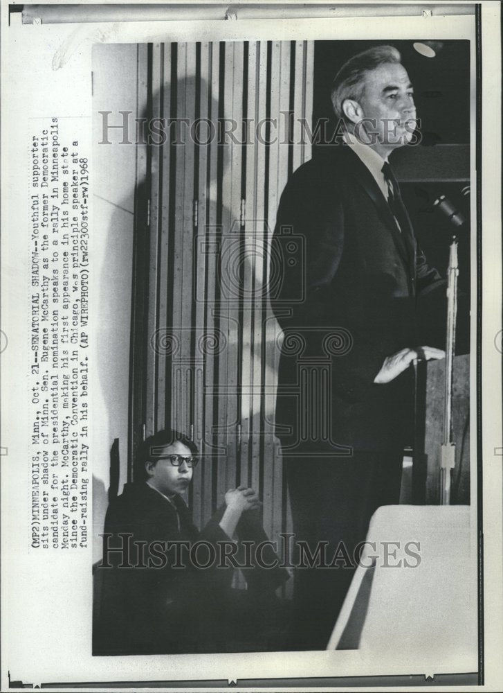 1968  Sen Eugene McCarthy President Monday - Historic Images