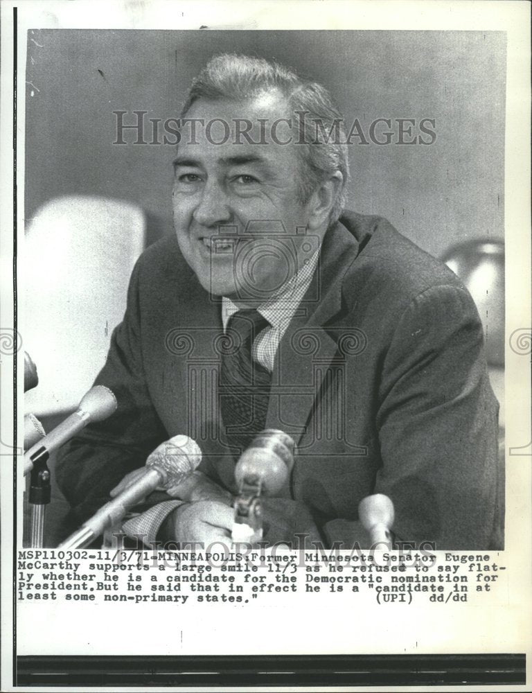 1971 Press Photo Minnesota Senator Eugene McCarthy - RRV55115 - Historic Images