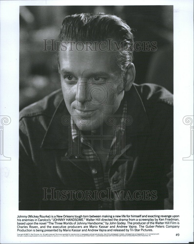 1989 Press Photo Mickey Rourke, Jr. Actor Writer Boxer - RRV55301 - Historic Images