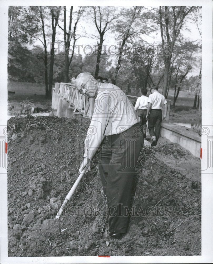 1954 Flat Rook Clerk Clayton Van Cleef Mich-Historic Images