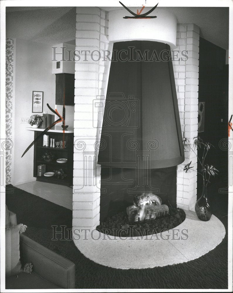 1966 Press Photo Fireplaces - RRV55649 - Historic Images