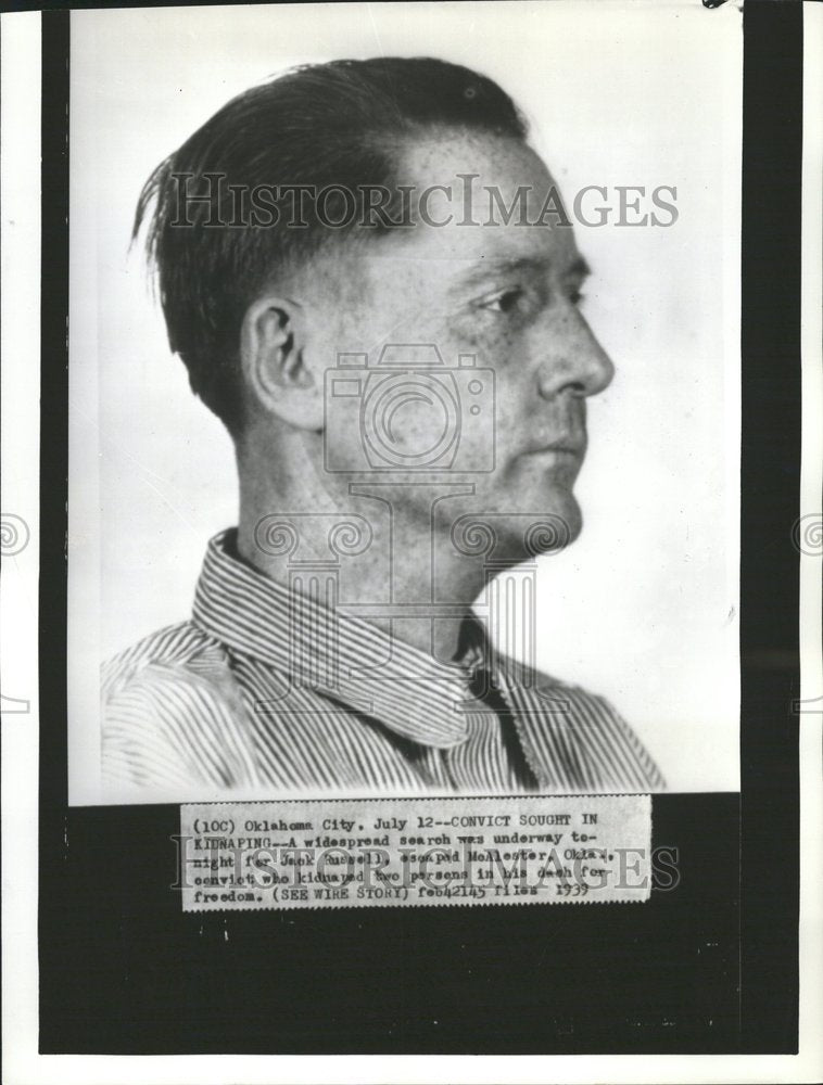 1939 Press Photo Jack Russell Escaped Convict Chicago - RRV55823 - Historic Images