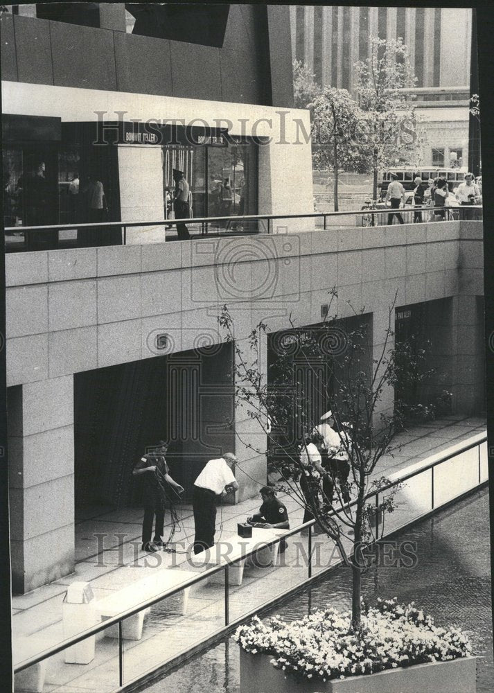 1973 Firemen Bomb Hancock Building - Historic Images