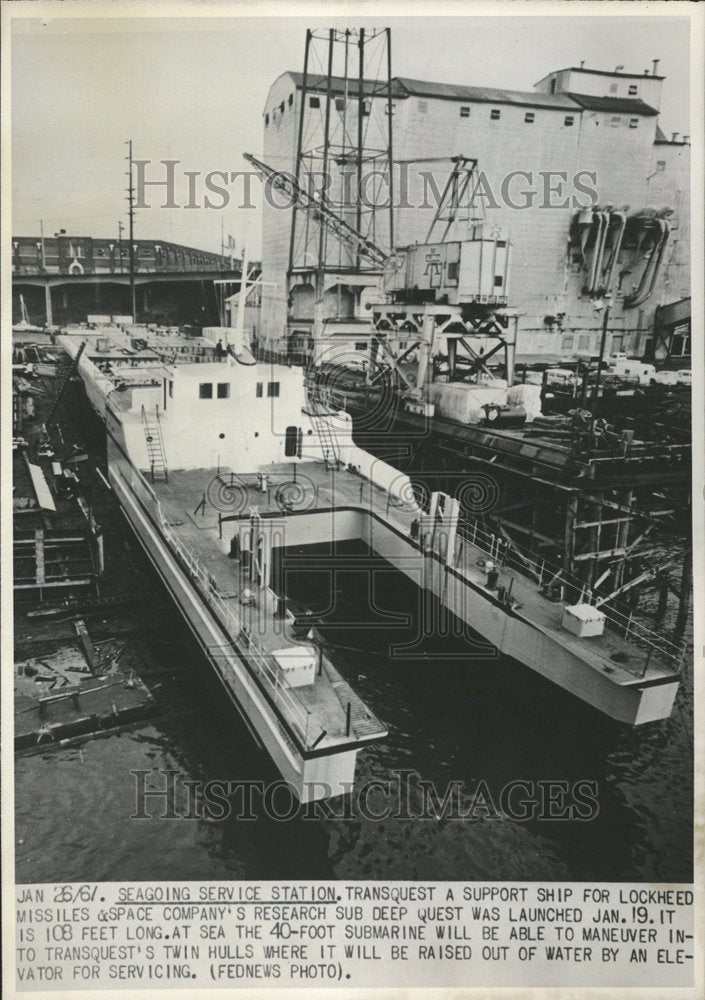 1967 Press Photo Seagoing Service Station Transquest - RRV56325 - Historic Images