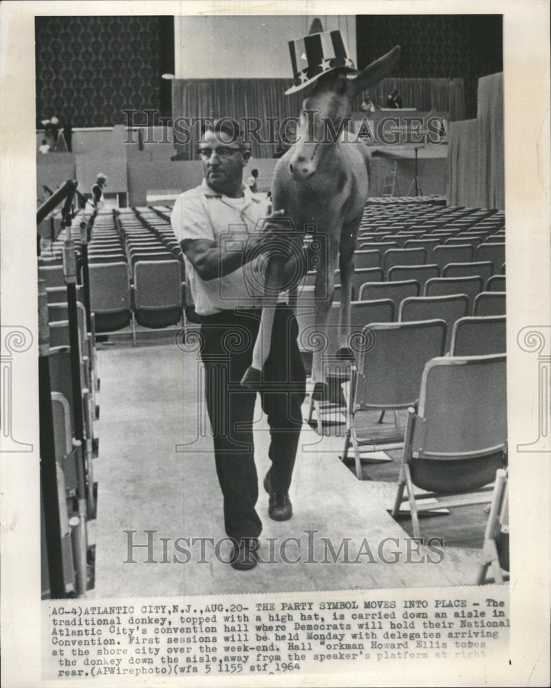 1964 Donkey Top Hat Dem. Nat. Convention - Historic Images